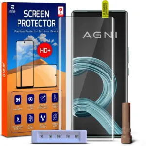 FAVJIP® 3D Curved Tempered Glass for Lava Agni 2 5G - Pack of 1