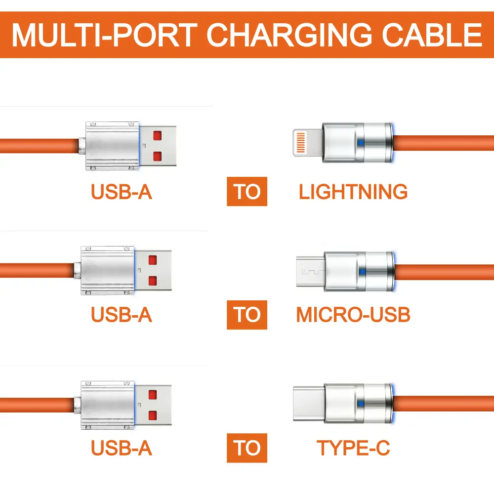 3 in 1 Data Cable and Charger Cable multi-port Image