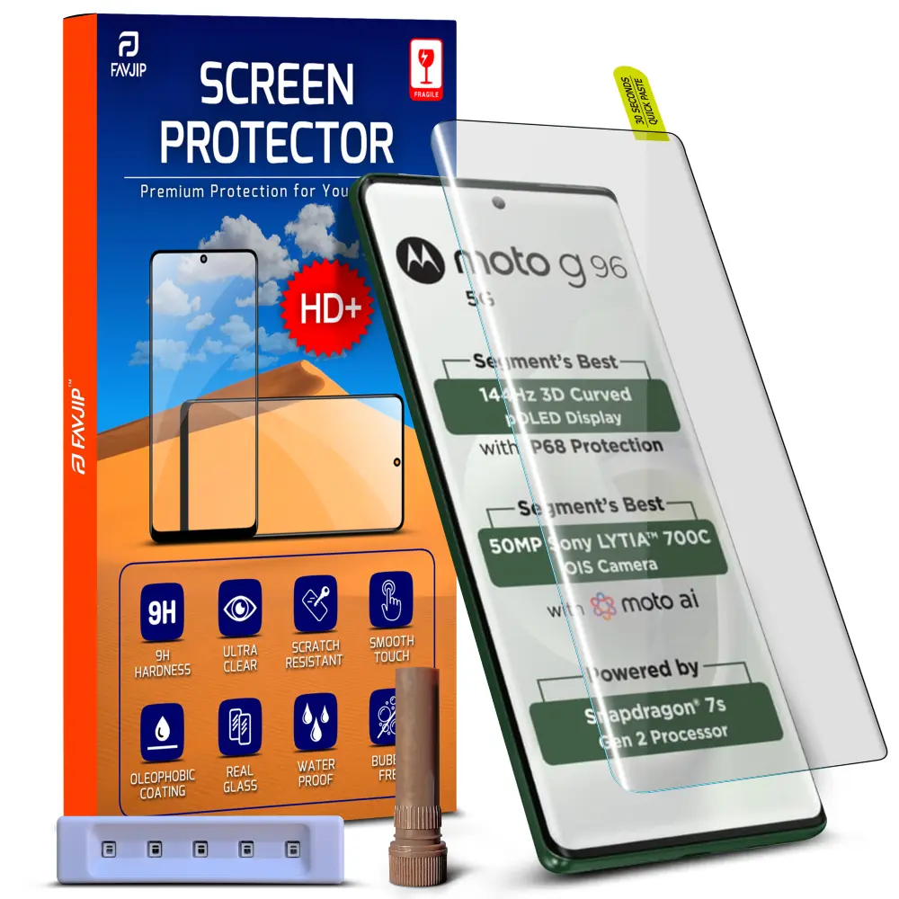 Motorola moto g96 5g tempered glass screen protector guard main A5