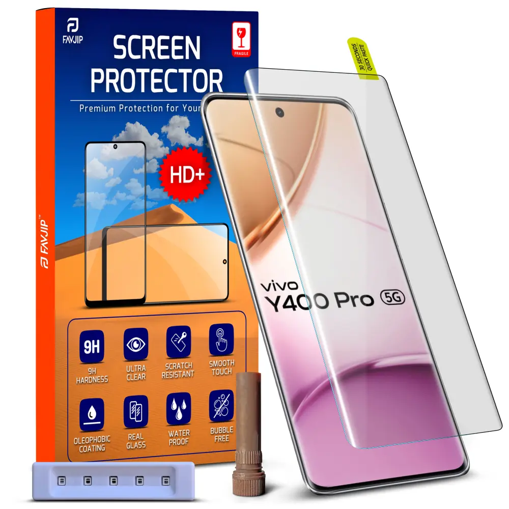 Vivo Y400 Tempered glass screen protector Oleophobic A3