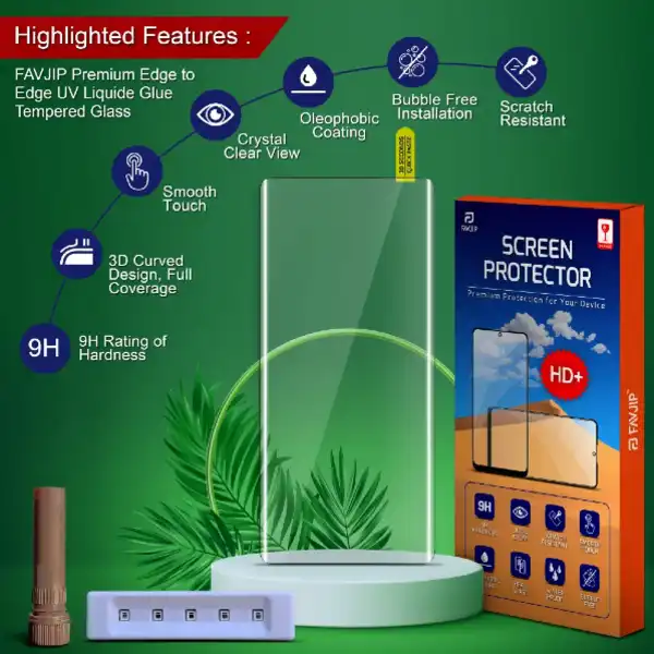 Edge to Edge Tempered Glass Screen Guard Protector highlighted features