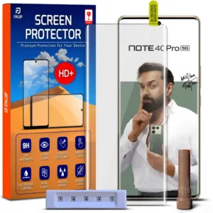 FAVJIP Edge to Edge Tempered Glass Screen Guard Protector for Infinix Note 40 Pro 5G with Easy Installation Kit