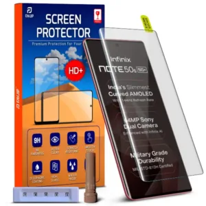 FAVJIP Edge to Edge Tempered Glass Screen Guard Protector for Infinix Note 50s 5G with Easy Installation Kit