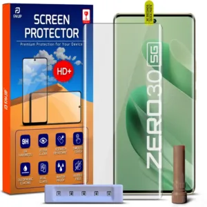 FAVJIP Edge to Edge Tempered Glass Screen Guard Protector for Infinix Zero 30 5G with Easy Installation Kit