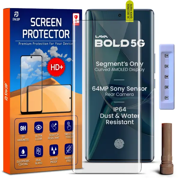 Lava Bold 5G Tempered Glass Screen Guard Main Image A1