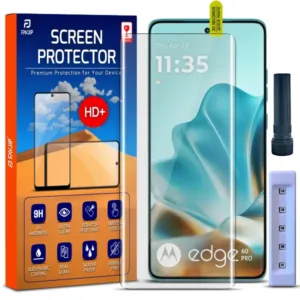 FAVJIP Edge to Edge Tempered Glass Screen Guard Protector for Moto Edge 60 Pro 5G with Easy Installation Kit