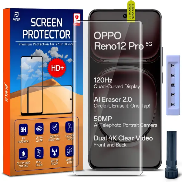 Oppo Reno 12 Pro 5G Tempered Glass Screen Guard Main Image A1