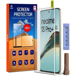 FAVJIP Edge to Edge Tempered Glass Screen Guard Protector for Realme 13 Pro Plus 5G with Easy Installation Kit