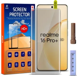 FAVJIP Edge to Edge Tempered Glass Screen Guard Protector for Realme 16 Pro Plus 5G with Easy Installation Kit