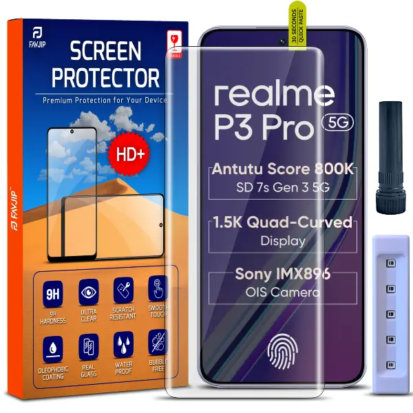 Realme P3 Pro 5G Tempered Glass Screen Guard Main Image A1