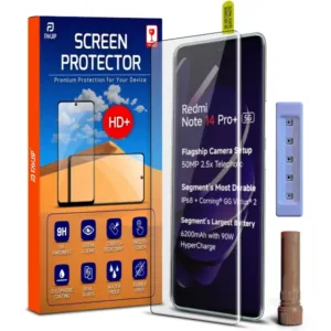 FAVJIP Edge to Edge Tempered Glass Screen Guard Protector for Redmi Note 14 Pro Plus 5G with Easy Installation Kit