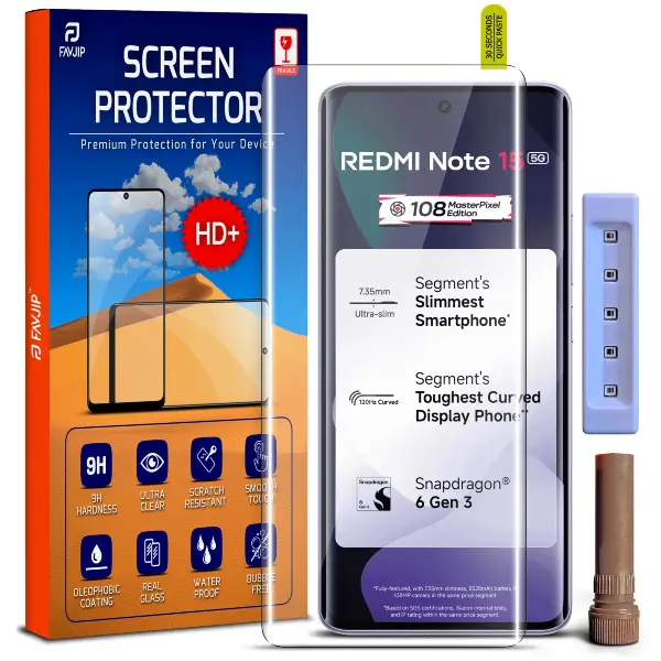 Redmi Note 15 5G Tempered Glass Screen Guard Main Image A1
