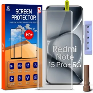 FAVJIP Edge to Edge Tempered Glass Screen Guard Protector for Redmi Note 15 Pro Plus 5G with Easy Installation Kit
