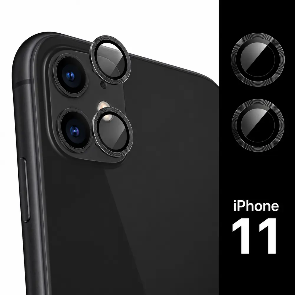 iPhone 11 camera lens protector glass black main image A1