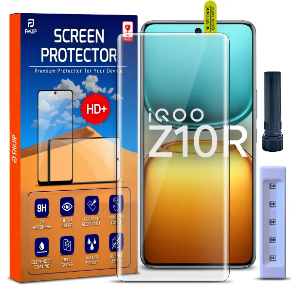 iQoo Z10r 5G Tempered Glass Screen Guard Main Image A1