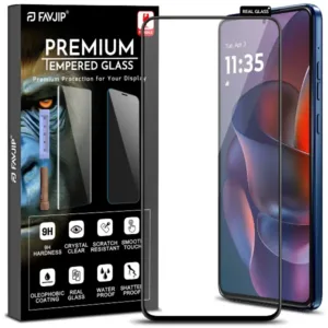 FAVJIP Edge to Edge Tempered Glass Screen Guard Protector for Moto Edge 60 Stylus 5G with Easy Installation Kit