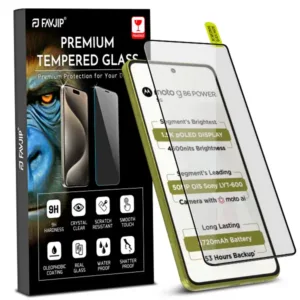 FAVJIP Edge to Edge Tempered Glass Screen Guard Protector for Moto G86 Power 5G with Easy Installation Kit