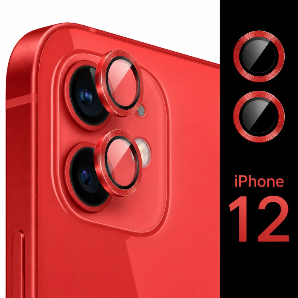 iPhone 12 camera lens protector glass red main image A1