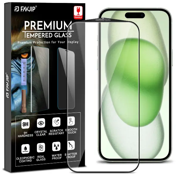 iPhone 15 Plus Tempered Glass Screen Guard Protector