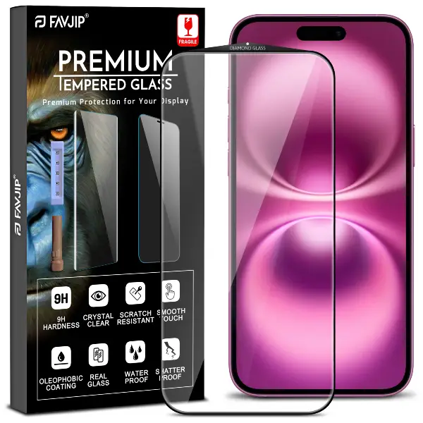 iPhone 16 Plus Tempered Glass Screen Guard Protector