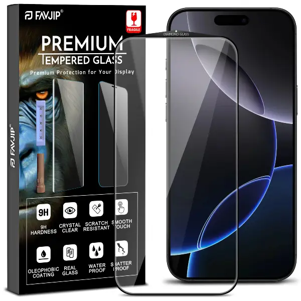 iPhone 16 Pro Max Tempered Glass Screen Guard Protector