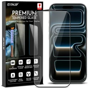 FAVJIP Edge to Edge Tempered Glass for iPhone 17 Pro 5G with Easy Installation Kit